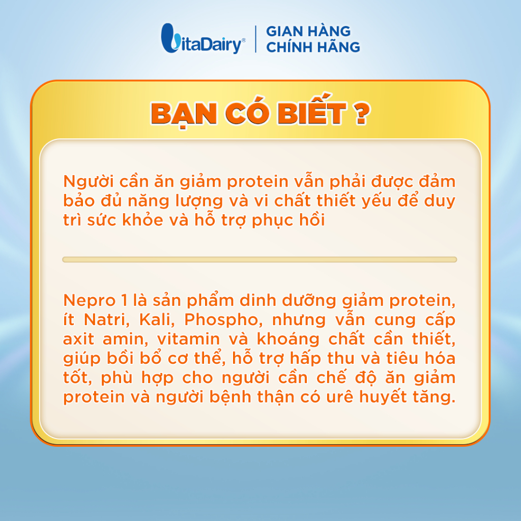 [COMBO 1.3KG TIẾT KIỆM] Sữa bột Nepro 1 Gold cho chế độ dinh dưỡng đặc biệt (dành cho người tiểu đường - Lon 400g+900g