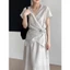 𝗜𝗻𝗱𝘆 𝗟𝗶𝗻𝗲𝗻- Áo Linen tơ đắp tà chéo