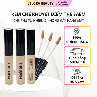 Kem che khuyết điểm The Saem Cover Perfection Tip Concealer SPF28 PA++ che phủ tự nhiên nhiều tông màu