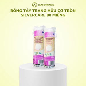 Bông tẩy trang hữu cơ tròn Silvercare 80 miếng