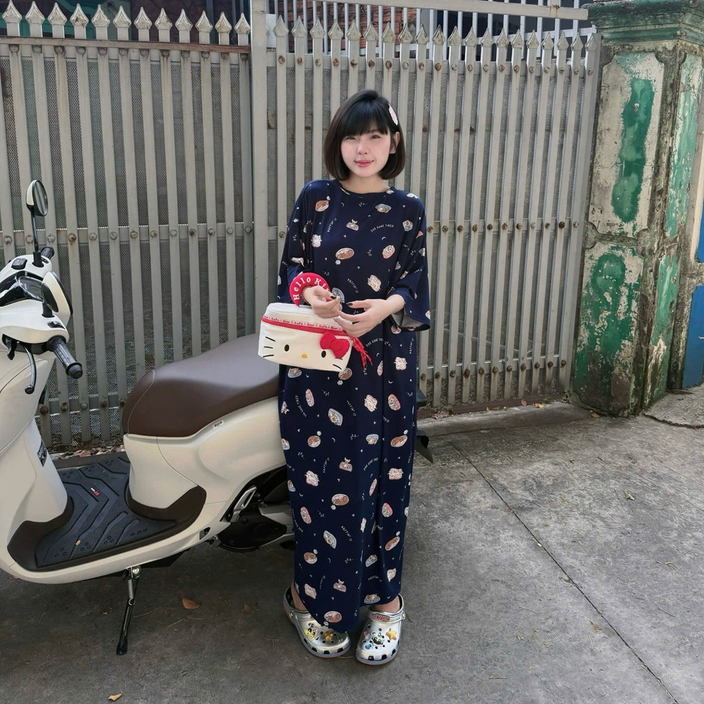 Đầm Suông Dáng Dài Vải Thun Cotton Nhiều Hoạ Tiết - NhưMini