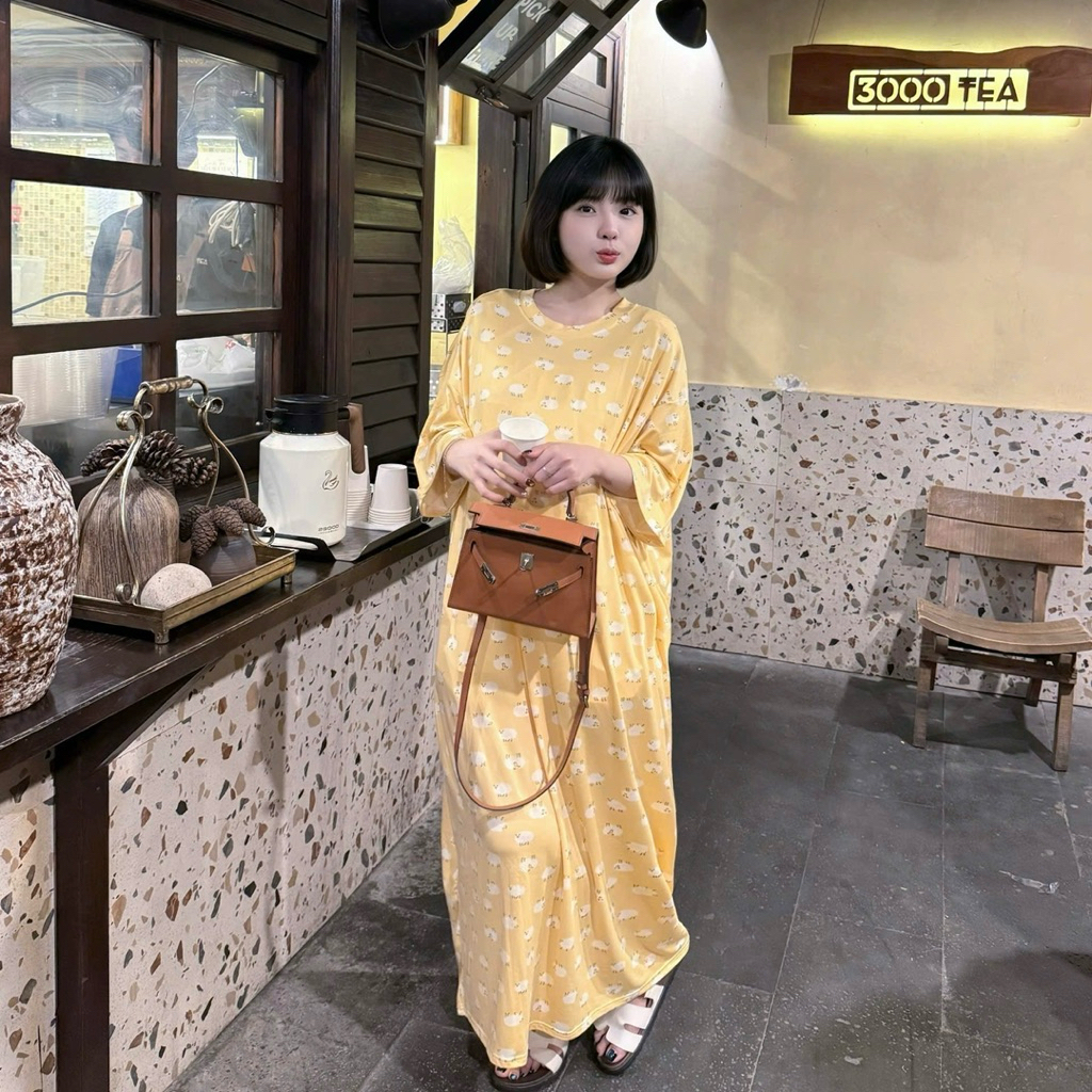 Đầm Suông Dáng Dài Vải Thun Cotton Nhiều Hoạ Tiết - NhưMini