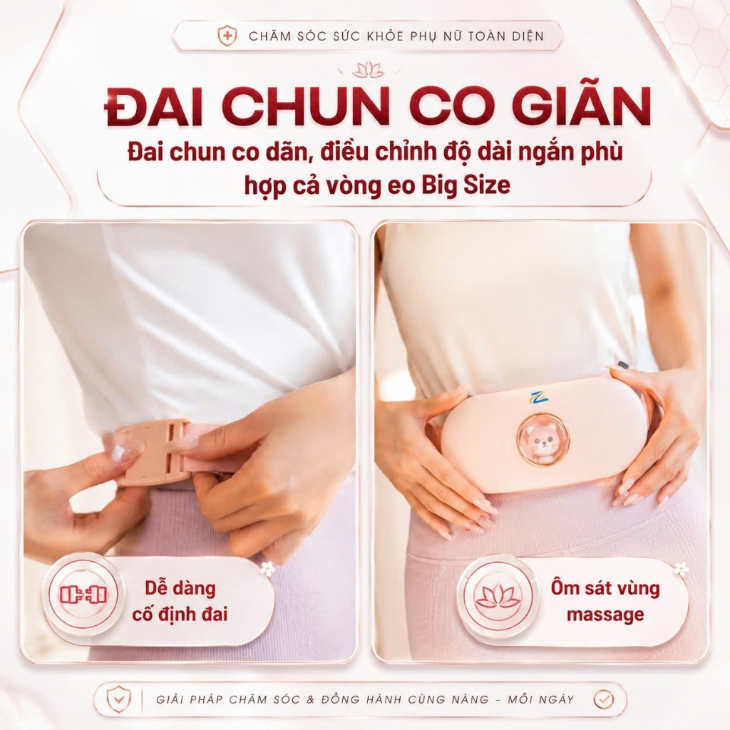 Quà tặng sn cho nữ, Set Quà Tặng Bạn Gái, Người Yêu Máy Massage Chườm Ấm Giảm Đau Bụng Kinh