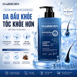 Dầu Gội Thảo Dược Hair-Boost Hỗ Trợ Giảm Rụng và Mọc Tóc Chiết Xuất Bồ Kết 450gr