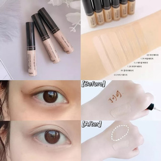 Kem che khuyết điểm The Saem Cover Perfection Tip Concealer SPF28 PA++ che phủ tự nhiên nhiều tông màu