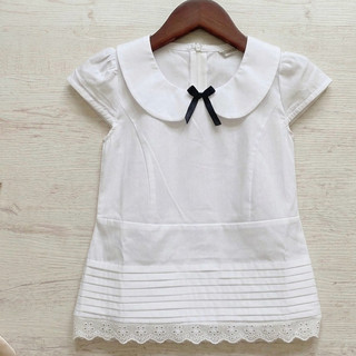 [HÀNG MỚI VỀ] Bộ Quần Áo Bé Gái Cotton 100% Hàn Quốc Áo Cổ Sen Phối Nơ Đen Quần Dài Trắng, Set Bé Gái Hàn Quốc 2-10 Tuổi