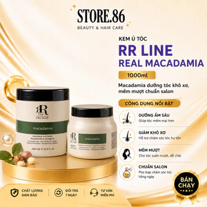 Kem Ủ Tóc RR Line Real Macadamia 1000ml | Macadamia Dưỡng Tóc Khô Xơ, Mềm Mượt Chuẩn Salon
