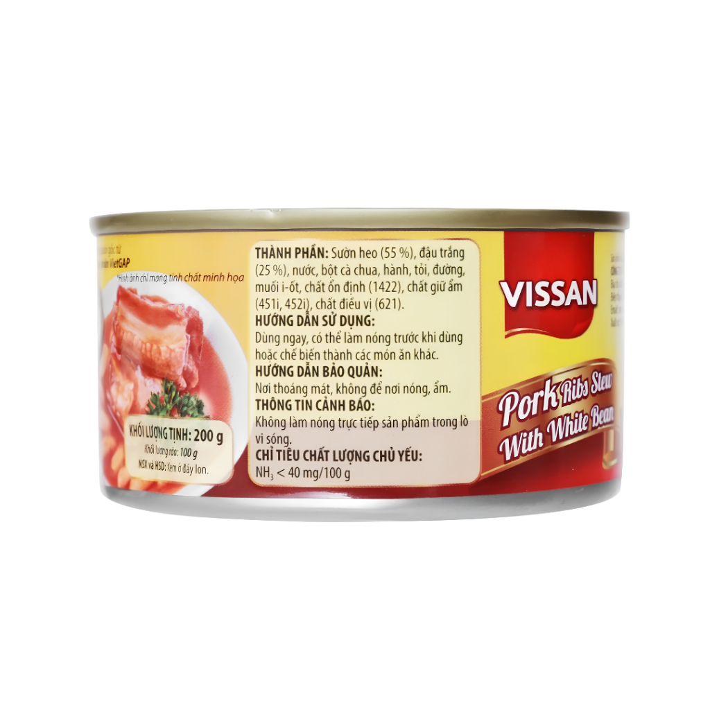 [Combo 10 Hộp] Sườn Nấu Đậu Vissan – Date 2028, HSD 36 Tháng, Ăn Liền Tiện Lợi