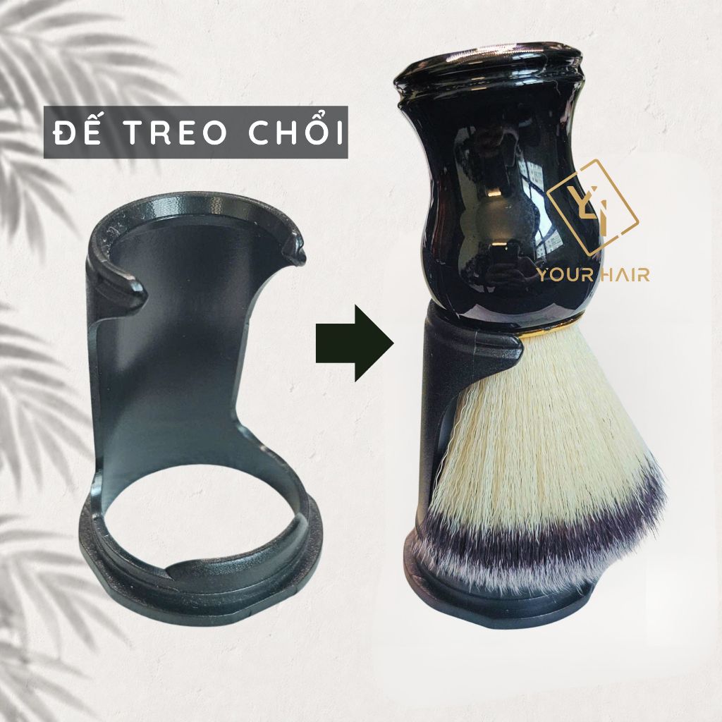 COMBO Bát & Chổi đánh bọt cạo râu nhựa ABS Classic