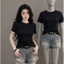 Áo Thun Nữ Chấm Bi Nhún Eo Ôm Dáng Co Giãn Chất Borip Big Size 55-90Kg AT9135 Diệu Trang Fashion