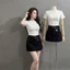 Áo Thun Nữ Chấm Bi Nhún Eo Ôm Dáng Co Giãn Chất Borip Big Size 55-90Kg AT9135 Diệu Trang Fashion