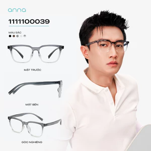 Gọng kính cận thời trang ANNA dáng vuông chất liệu nhựa dẻo tự phục hồi 1111100039