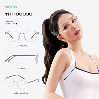 [BST KEO LỲ - NGỌC TRINH] Gọng kính cận thời trang ANNA dáng oval chất liệu nhựa dẻo tự phục hồi 1111100030