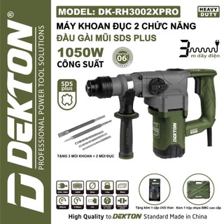 Máy Khoan Đục Bê Tông 2 Chức Năng DEKTON DK-RH3002XPRO Công Suất 1050W