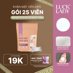 Khăn Nén Cao Cấp Luck Lady Nhỏ Gọn- Mang Đi Du Lịch, Công Tác Tiện Lợi - Gói 10, 25 Viên