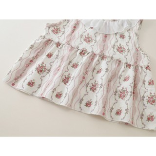 Sét Bộ Bé Gái Mùa Hè, Set Bé Gái Mặc Hàng Ngày Họa Tiết Hoa Nhí Chất Liệu Cotton Mềm Mại