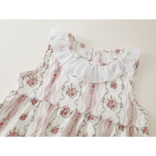 Sét Bộ Bé Gái Mùa Hè, Set Bé Gái Mặc Hàng Ngày Họa Tiết Hoa Nhí Chất Liệu Cotton Mềm Mại