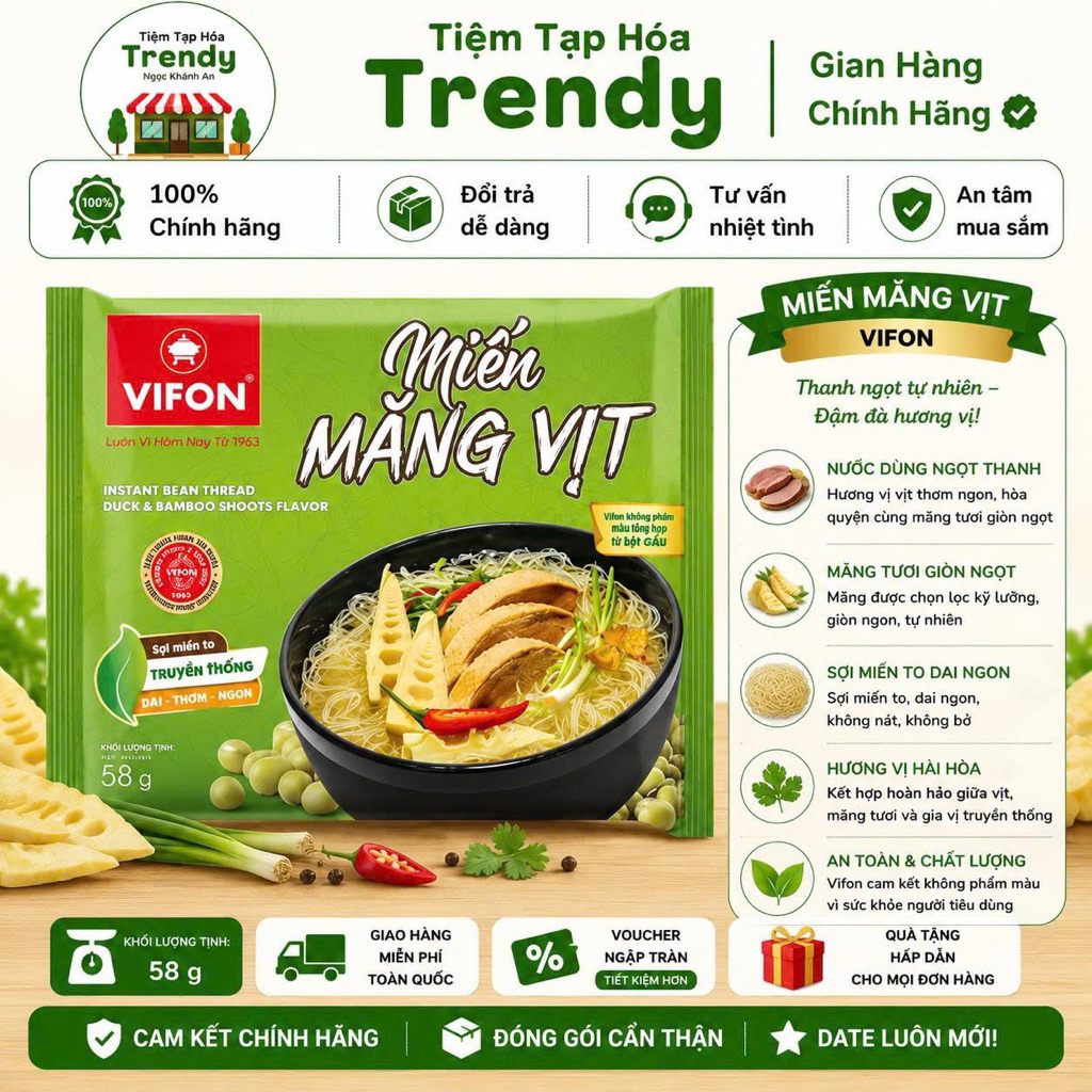 Bộ 3 Miến Ăn Liền Vifon Siêu Ngon Thùng 24 Gói - Nước Dùng Thanh Ngọt, Miến Dai Thơm