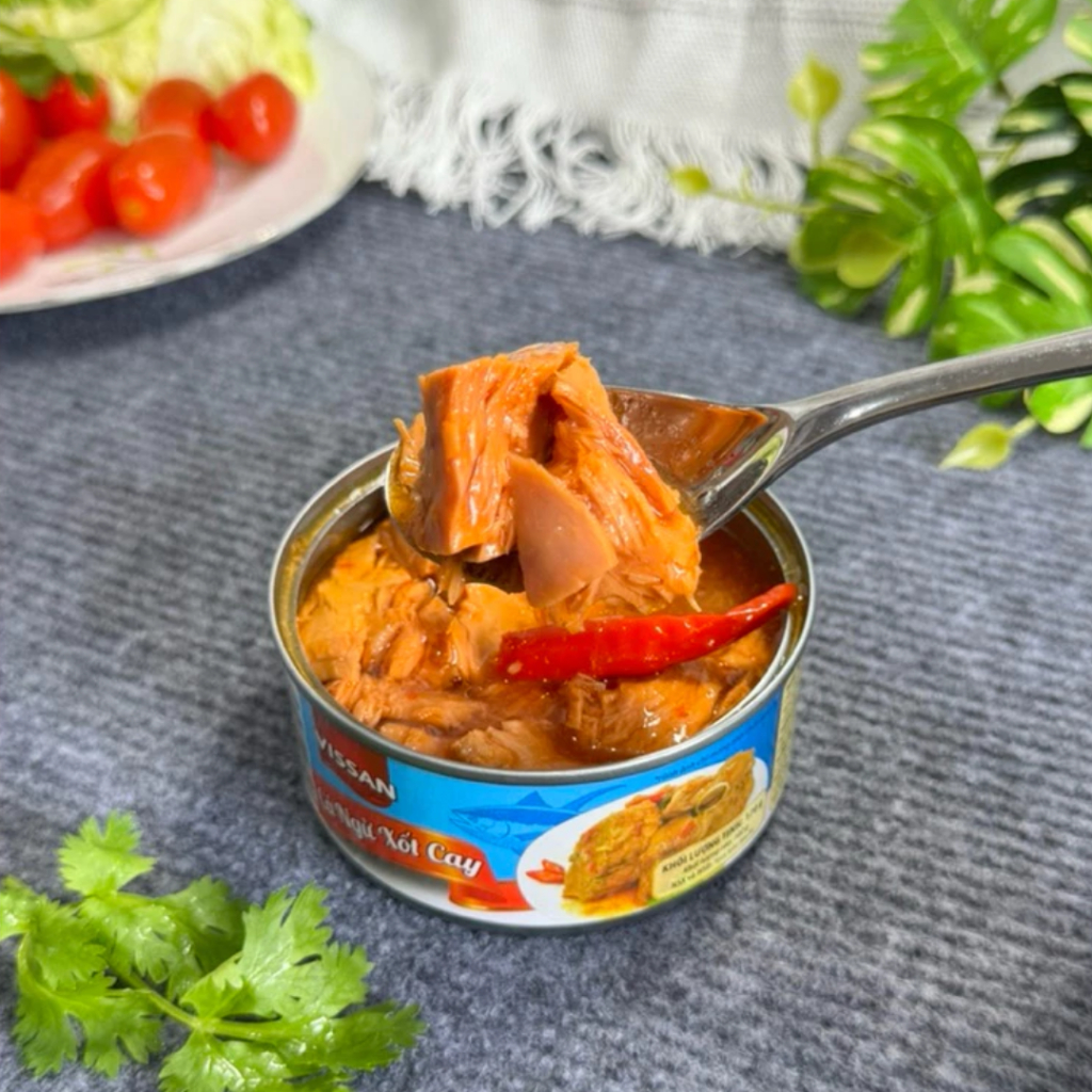 [ COMBO 5 HỘP ] Cá Ngừ Xốt Cay Vissan 170g Chính Hãng Date 2028, HSD 36 Tháng, Ăn Liền Tiện Lợi
