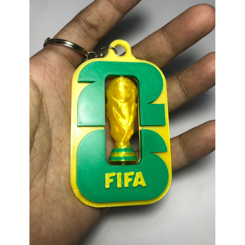 Móc khóa World Cup 2026 (xoay được) | Móc khóa In 3D World Cup