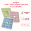 Khay trữ đông Cocobear 6 ô và 12 ô, Khay trữ đông đồ ăn dặm cho bé nắp trong suốt dễ nhìn silicon