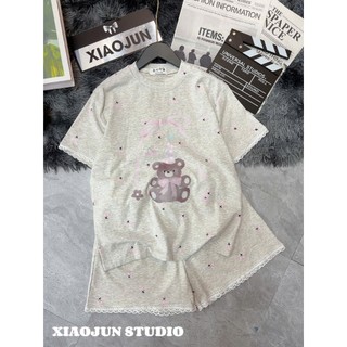 PHẠM THÙY SHOP: SET BỘ DẬP TRÀN IN HÌNH CHÚ GẤU ĐỘI MŨ SINH NHẬT MIX QUẦN ĐÙI