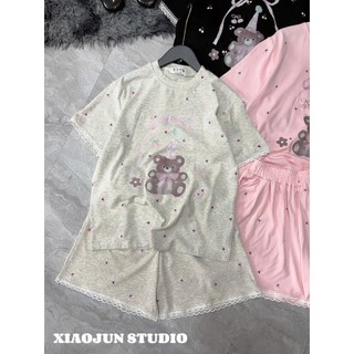 PHẠM THÙY SHOP: SET BỘ DẬP TRÀN IN HÌNH CHÚ GẤU ĐỘI MŨ SINH NHẬT MIX QUẦN ĐÙI