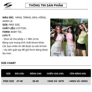 Áo Thun Baby Tee 83 SSSA Freesize Contton Thoáng Mát Nhiều Màu SSSTORE.Aesthetic