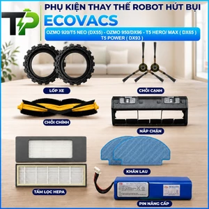 PHỤ KIỆN ROBOT HÚT BỤI ECOVACS DEEBOT T5, OZMO 920, 950 , N7 CHỔI CẠNH, TẤM LỌC , CHỔI CHÍNH , KHĂN LAU ( VÃI LAU )