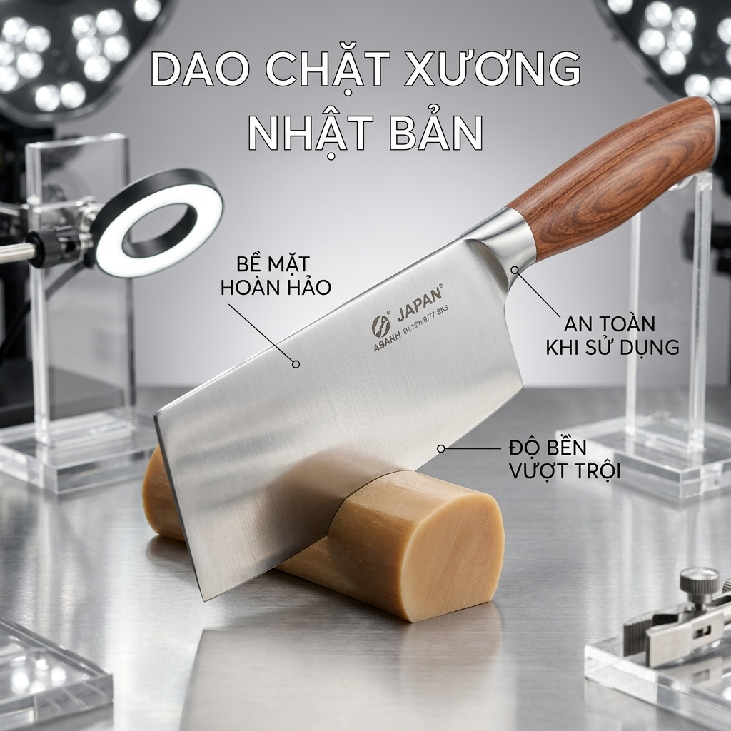 Dao chặt xương Nhật Bản ASAKH, dao chặt thịt gà KOOL RB01911
