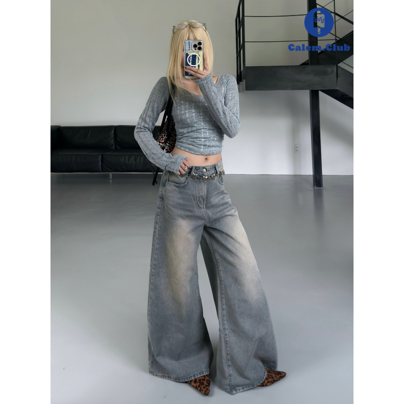 Calem.Club - Quần Jeans Ống Rộng Ver 2 WIDE LEG tôn dáng cạp cao form unisex nam nữ quần jean nữ | BigBuy360 - bigbuy360.vn