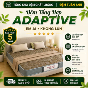 Đệm cao su tổng hợp Tuấn Anh Adaptive dạng gấp 2 nâng đỡ cột sống tối ưu - cao su non chính hãng