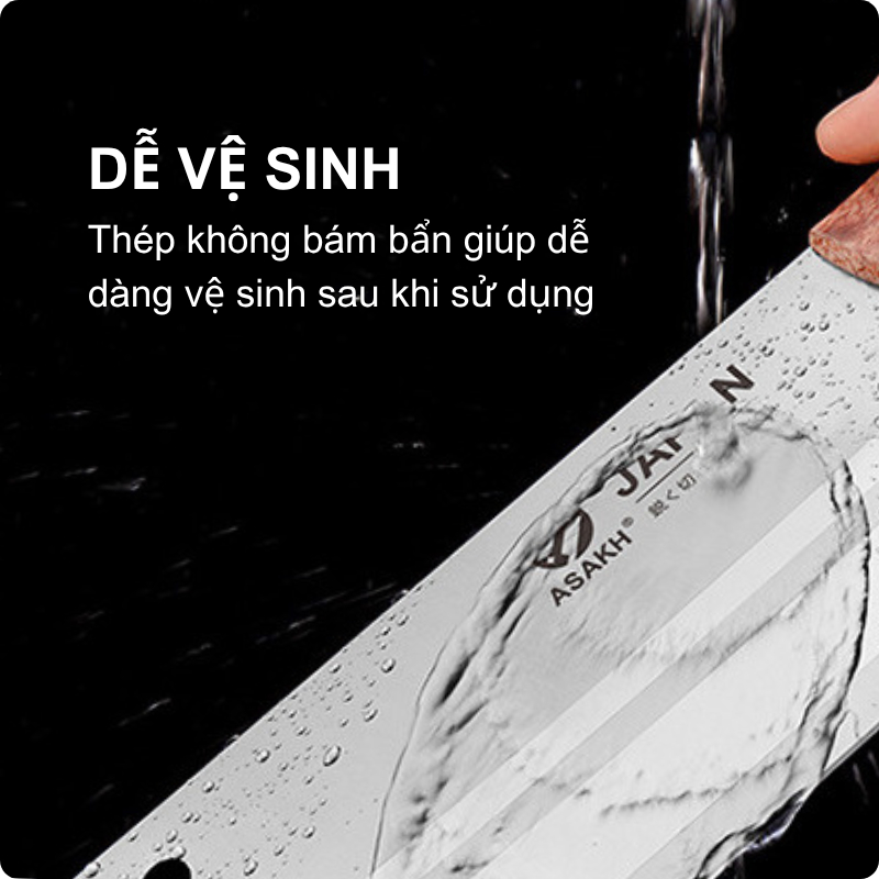 Dao chặt xương Nhật Bản ASAKH, dao chặt thịt gà KOOL RB01911