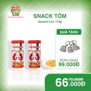 Snack Tôm Hanami Thái Lan Hấp Dẫn Lon 110g