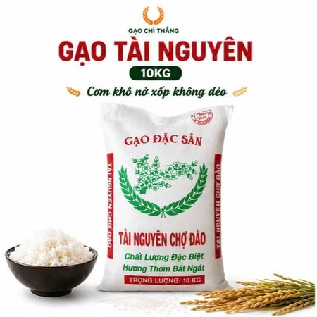 10kg gạo tài nguyên chợ đào Nở xốp mềm ngọt cơm