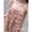 Đầm tay hến bèo tầng viền lụa