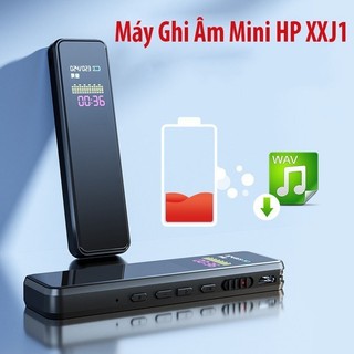 Máy ghi âm chuyên dụng HP XXJ1 64GB lọc âm chống nhiễu cao cấp, máy ghi âm mini bỏ túi loa ngoài màn hình LCD 2026 1