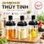 Combo 3 Lọ đựng gia vị - hũ đựng gia vị thủy tinh kèm thìa cao cấp