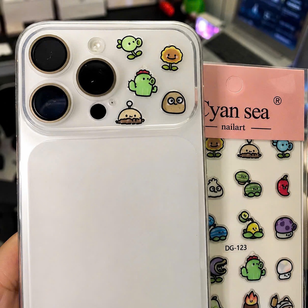 Ốp iPhone Cụm Cam Ngang Hot Trend Kèm Sticker Cute – Custom Hottrend – SANDWICHPHUKIENXINH