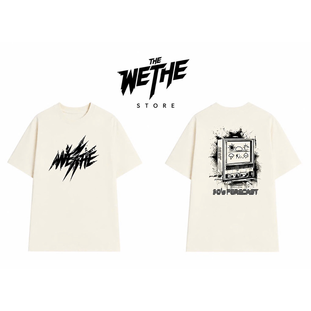 Áo Thun Unisex WETHE Hộp Thời Tiết / Cotton 2 Chiều Dày Dặn / Màu Đen, Kem, Xám
