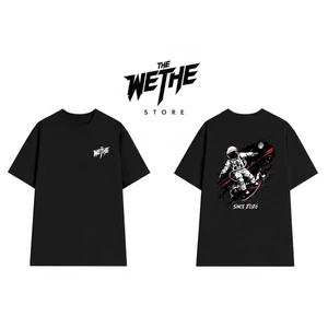 Áo Thun Unisex WETHE Phi Hành Gia / Cotton 2 Chiều Dày Dặn / Màu Trắng , Đen