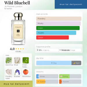 Nước hoa Wild Bluebell JML 100ml EDC| Nước hoa mùi xạ phấn | Nước hoa Unisex | Nước hoa mùa hè | Nước hoa chính hãng