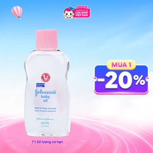 Dầu Massage và dưỡng ẩm Johnson Baby (200ml)