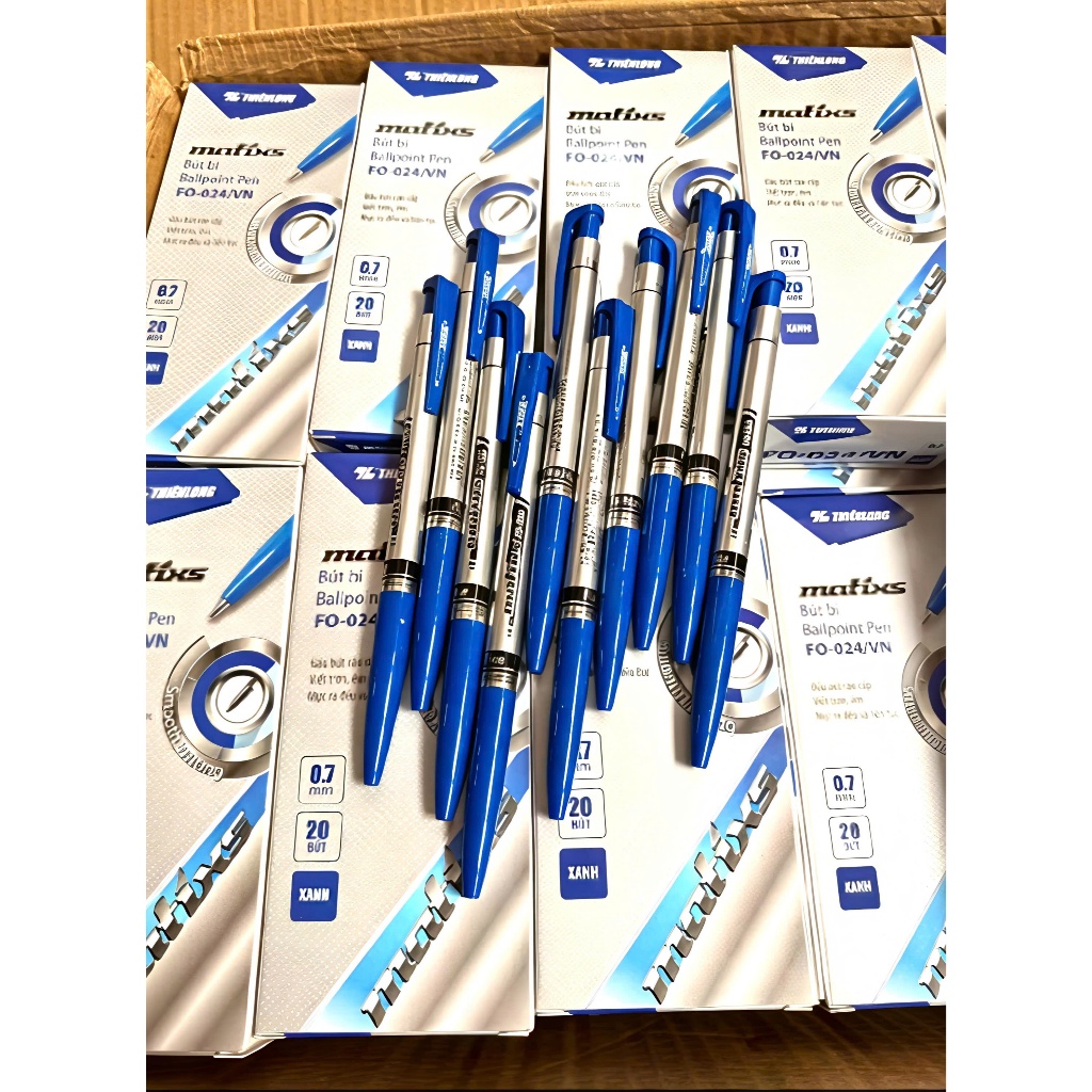 Combo 10/20 Bút bi Thiên Long FO-024 Ngòi 0.7mm Không len nhòe, thích hợp dùng cho văn phòng, học sinh, sinh viên