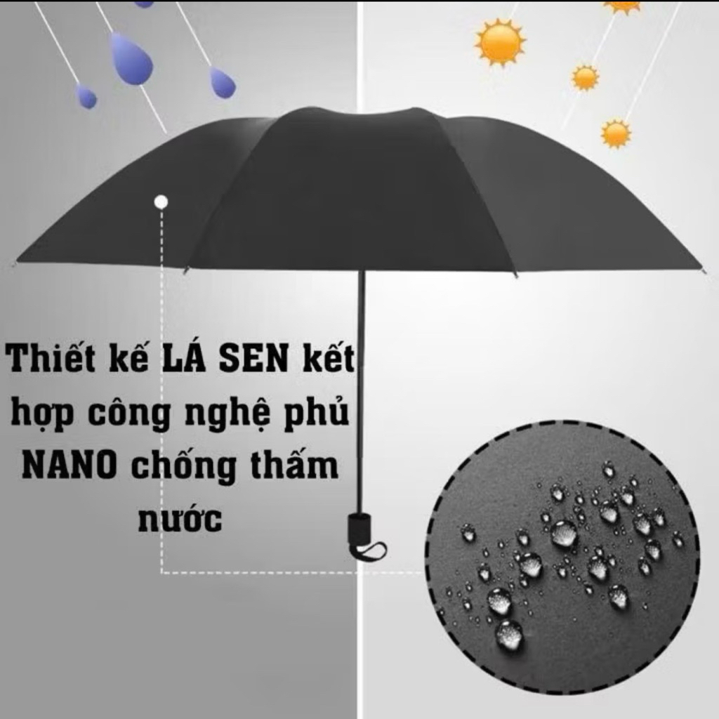 Ô Dù Che Mưa Nắng,Ô Chống Tia UV, Dù 8 Nan Cầm Tay Gấp Gọn Tiện Lợi...!!