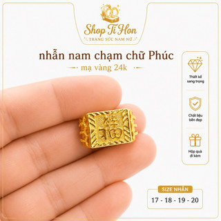Men's Gold-Plated Feng Shui Ring by Shop Tí Hon - Trang Sức Nam Nữ