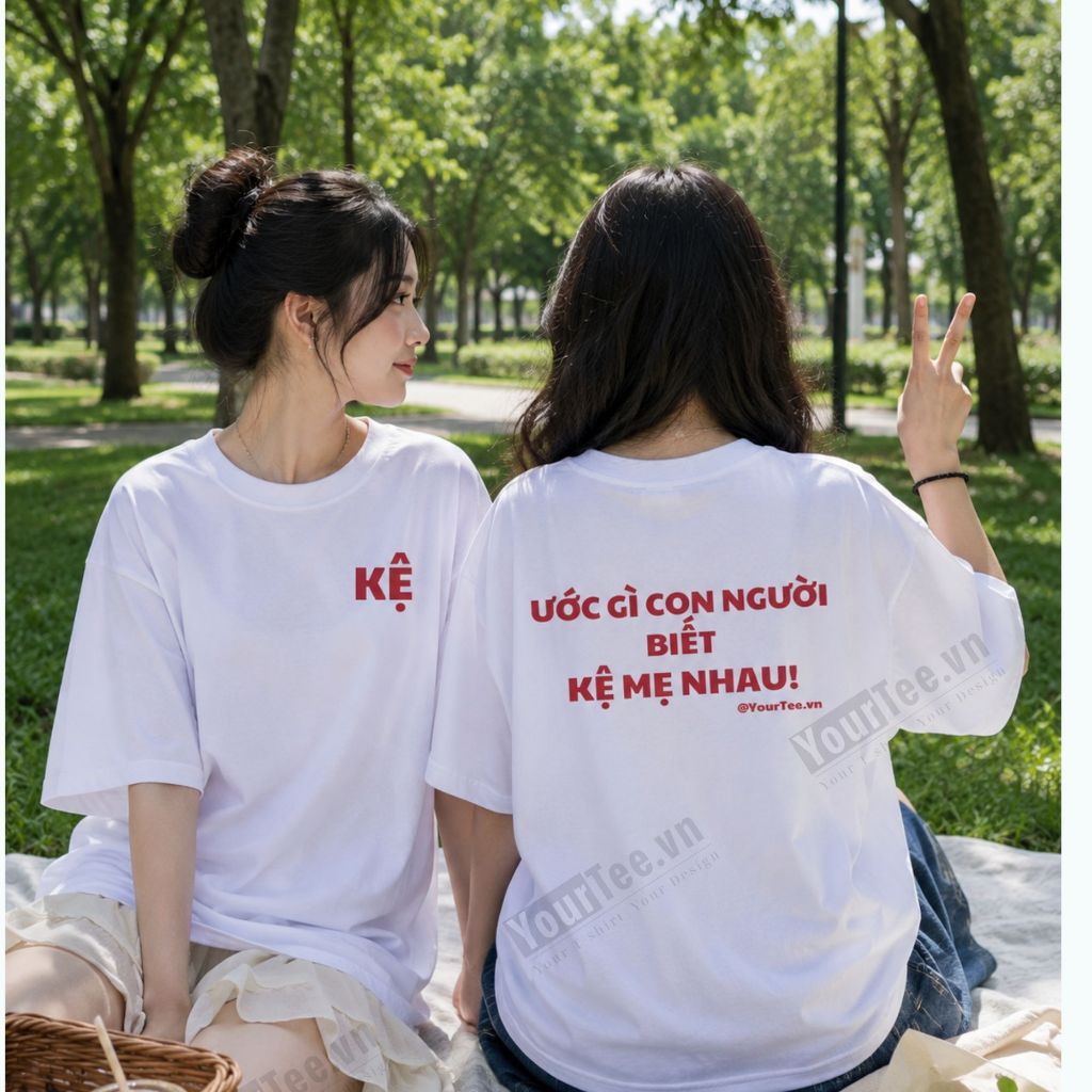 [ ÁO IN THEO CHỮ TREND] Áo Thun Unisex  In Chữ "Kệ" Câu Nói Hot Trend Giới Trẻ, Cá Tính, Câu Nói Viral Hot Trend - YTK19