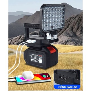 Đèn LED Siêu Sáng Sử Dụng Pin Makita, 35-55 Bóng Chân Pin Makita, Chân Thông Dụng Sử Dụng Làm Việc Ban Đêm, Cắm Trại