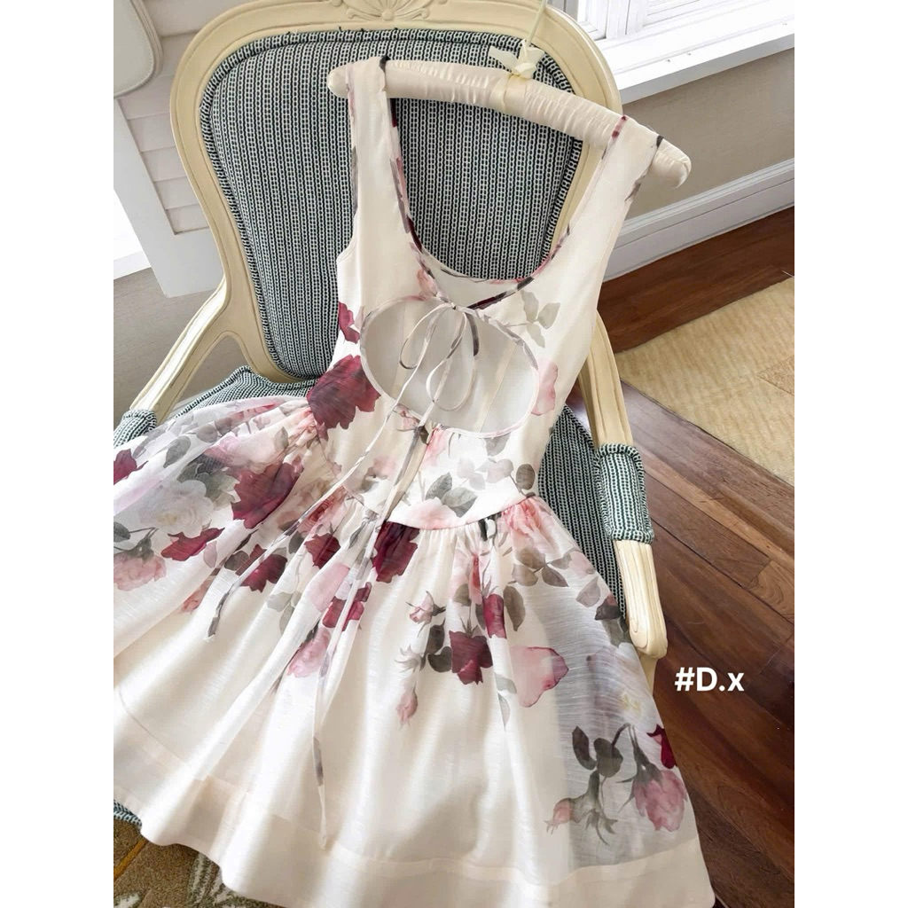[ SẴN ] ĐẦM TƠ HOA HỞ LƯNG BY THƯ VÁY THIẾT KẾ 👗