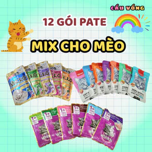 Combo 12 gói Pate cho mèo mix vị
